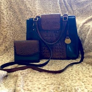 Brahmin Retro Crossbody and Matching Wallet